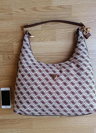 Сумка, сумочка монограммная хобо shemara hobo l brown logo monogram