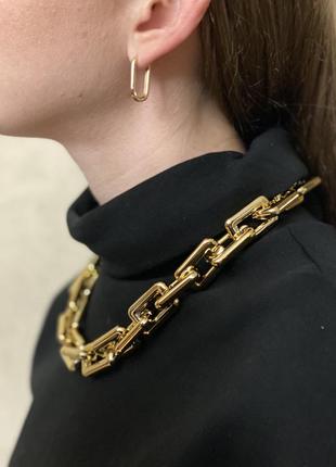 Ланцюжок на шию золотистий ланцюг цепи цепь цепочка3 фото