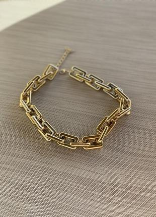 Ланцюжок на шию золотистий ланцюг цепи цепь цепочка4 фото