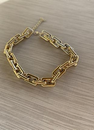 Ланцюжок на шию золотистий ланцюг цепи цепь цепочка5 фото