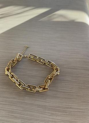 Ланцюжок на шию золотистий ланцюг цепи цепь цепочка6 фото