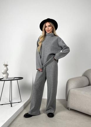 Теплый женский костюм брюки и свитерana-1641
