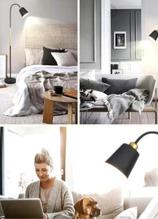 Торшер современный valeso 9017 bk черный