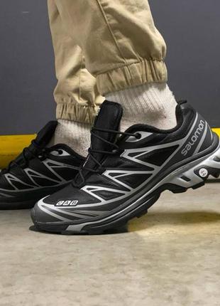 Термо кросівки зимові gore-tex  +5 до -21 salomon xt-6 чорні / сірі3 фото