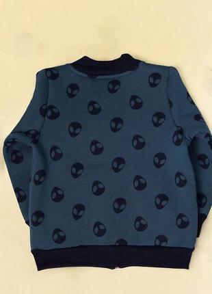 Кофта детская (джинс нло) тринитка на флисе! 2