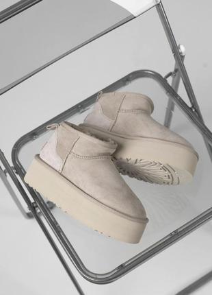Угги угги угги Loa ugg ultra mini platform light grey