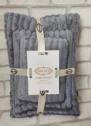 Подарочный набор полотенец из микрофибры solafa банное лицо кухонный