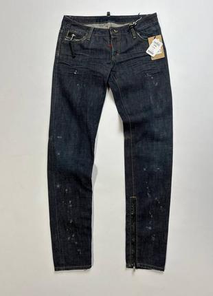 Чоловічі вінтажні джинсові штани відомого італійського бренду dsquared2