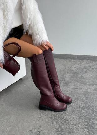 Женские кожаные ботфорты еврозима6 фото