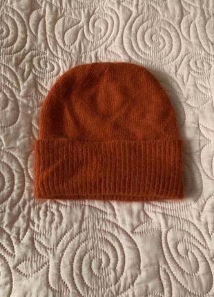 Шапка h&m тепла шерсть ангора теракотова