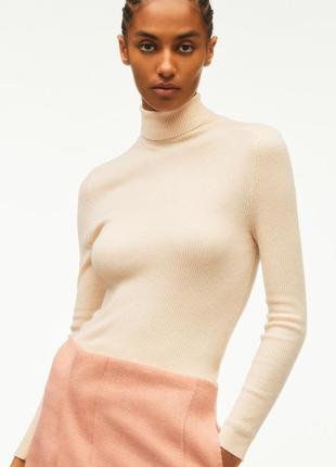 Шерстяной гольф zara в рубчик свитер водолазка лонгслив 100% шерсть лимитированная коллекция limited edition