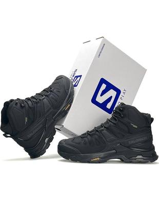 Мужские кроссовки salomon running quest 4#x black fur