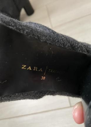 Чоботи черевики ботильйони на каблуку сірі войлочні5 фото