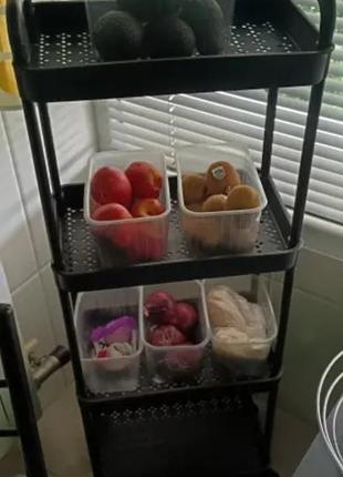 95см*37см*22см складная пластиковая этажерка на 4 полки