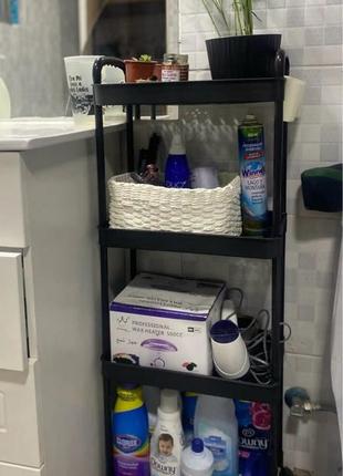 95см*37см*22см складная пластиковая этажерка на 4 полки