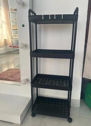95см*37см*22см складная пластиковая этажерка на 4 полки