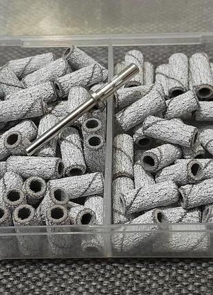 Насадка для фрезера + набор шлифовальных барабанов 120 грит, 80 шт, 3 мм в удобном боксе для хранения