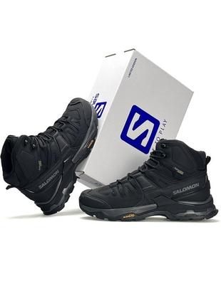 Мужские кроссовки salomon quest 4#x black grey fur