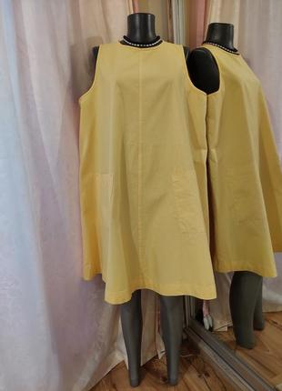 Котонове з кишенями плаття 👗 великого розміру