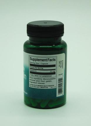 Мелатонин тройной силы, melatonin triple strength, swanson, 10 мг, 60 капсул