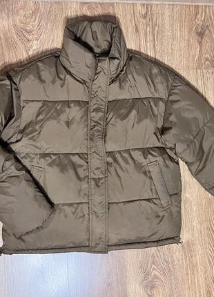 Пуховик коричневый