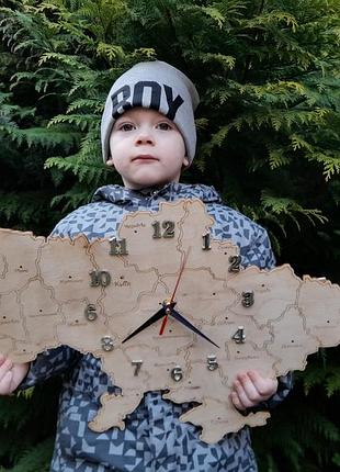 Настенные часы/ патриотические часы карта украины 51 на 33см