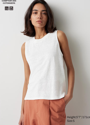 Лляна футболка майка uniqlo