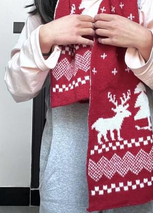 Новорічний теплий шарфик