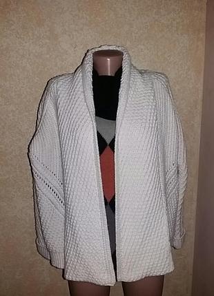 Великолепная теплая, оригинальная вязка кардиган. швейцария.