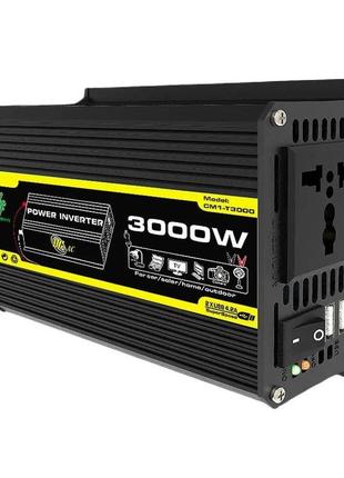Автомобильный инвертор 300/3000 вт 12 в постоянного тока в 220 в с двумя usb портами