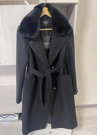 Пальто шерсть с мехом