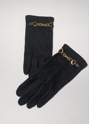 Стильные шерстяные женские перчатки