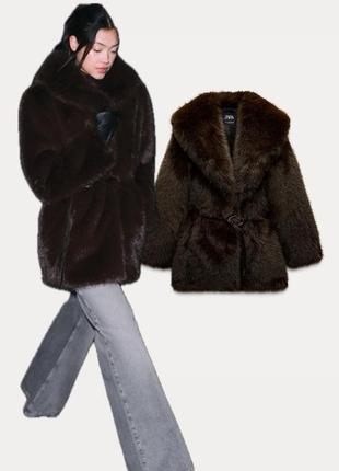 Пальто zara шуба zara
