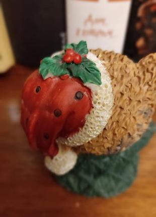 Новогодняя фигурка мишка санта клаус