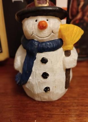 Свеча новогодняя снеговик