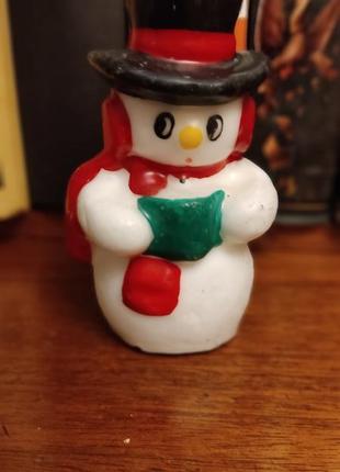 Свеча новогодняя снеговик