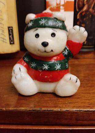 Свеча новогодняя мишка