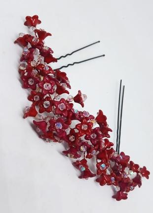 Заколка, украшение, диадема для волос длина 15 см.