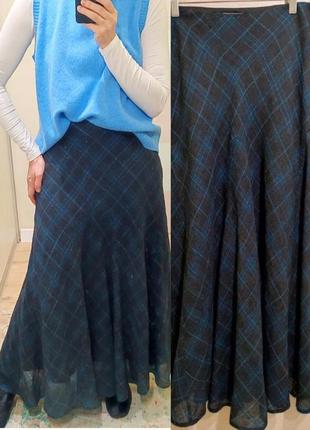 Спідниця з вовни в клітинку від laura ashley