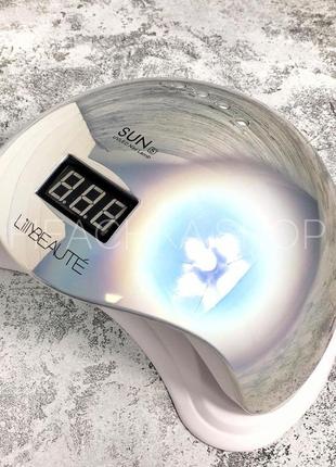 Светодиодная лампа для ногтей, маникюра, гель-лака sun 5 на 48 вт зеркальная
