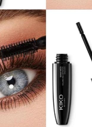 Туш для вій kiko milano maxi mod 12,5мл