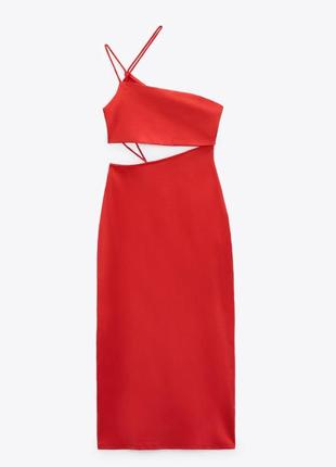 Сукня zara з вирізами асиметрія максі обтягуюча плаття коктейльне