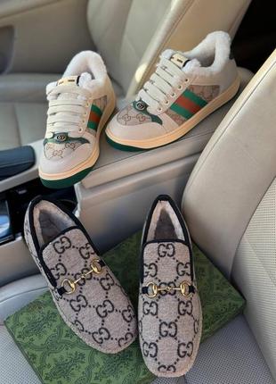 Зимние лоферы валенки gucci