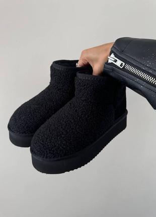 Женские угги UGG Classic Mini II Stivaletti neri зима v / smb5 фото