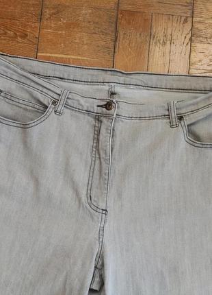 Женские джинсы батал, серые👖