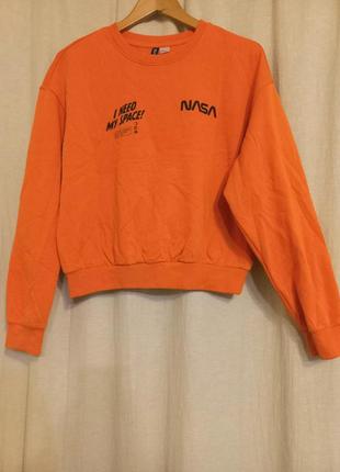Трендовый полувер nasa h&m распродаж кофта свитшот