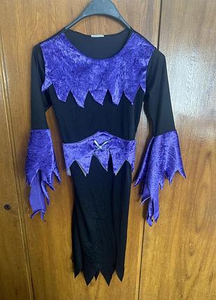 Карнавальное платье для девочки злая фея колдунья ведьма снежная королева