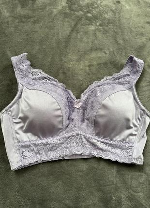 Бюстгальтер топ лиф лиловый с кружевом