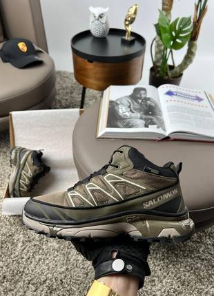 Мужские кроссовки salomon xt-6 khaki brown fur4 фото