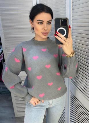 Свитер женский теплый трикотажный